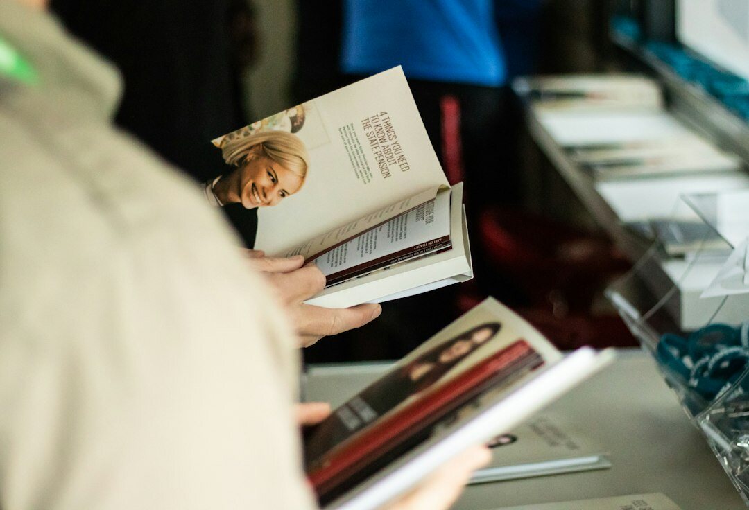person reviewing course materials